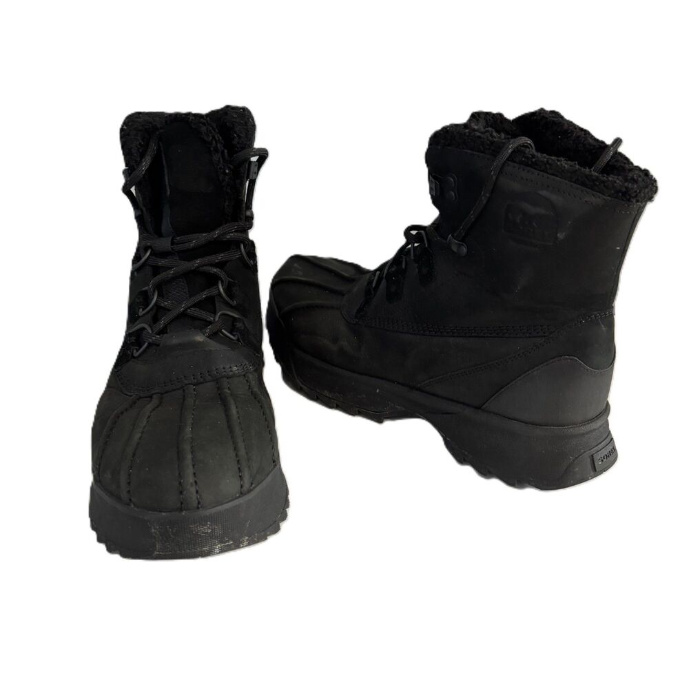 Sorel Men Scout 87 Lux Waterproof Winter Hiking Boots Sherpa Lined Black Size 13